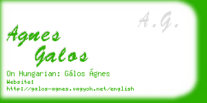 agnes galos business card