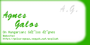 agnes galos business card